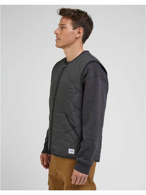 Lee Lee Kamizelka VEST Czarny Regular Fit