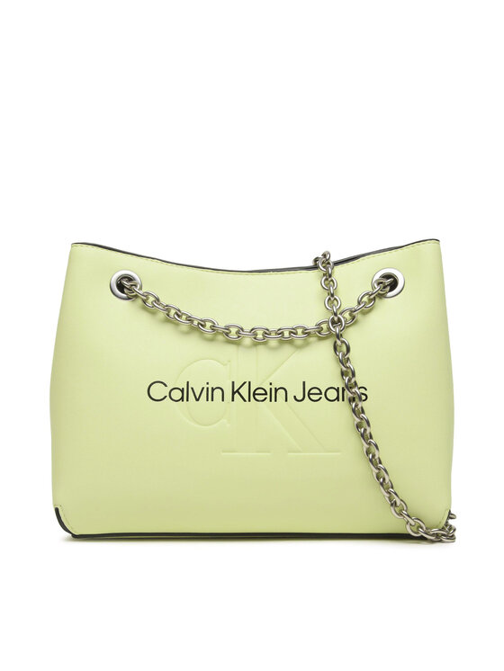 Geantă Calvin Klein Jeans Sculpted Shoulder Bag 24 Mono K60K607831 Verde
