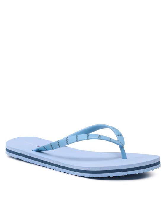Tommy Hilfiger Tommy Hilfiger Japonki Essential Beach Sandal FW0FW07141 Błękitny