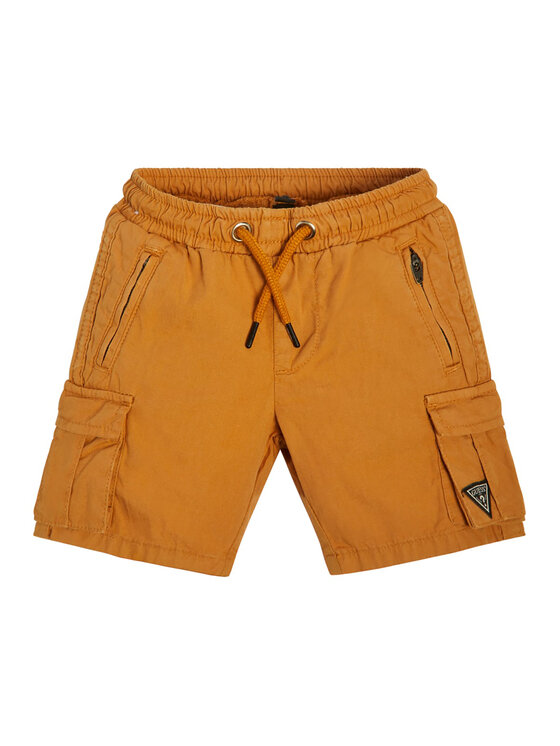 Guess Guess Bavlnené šortky N2RD01 D3XN0 Béžová Regular Fit