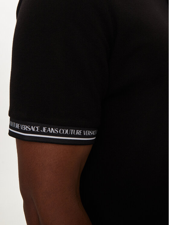 Versace Jeans Couture Versace Jeans Couture Polo 76GAGT09 Czarny Regular Fit