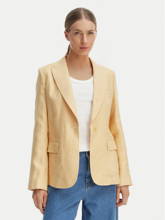 Weekend Max Mara Marynarka Nalut 2615041072 Żółty Regular Fit