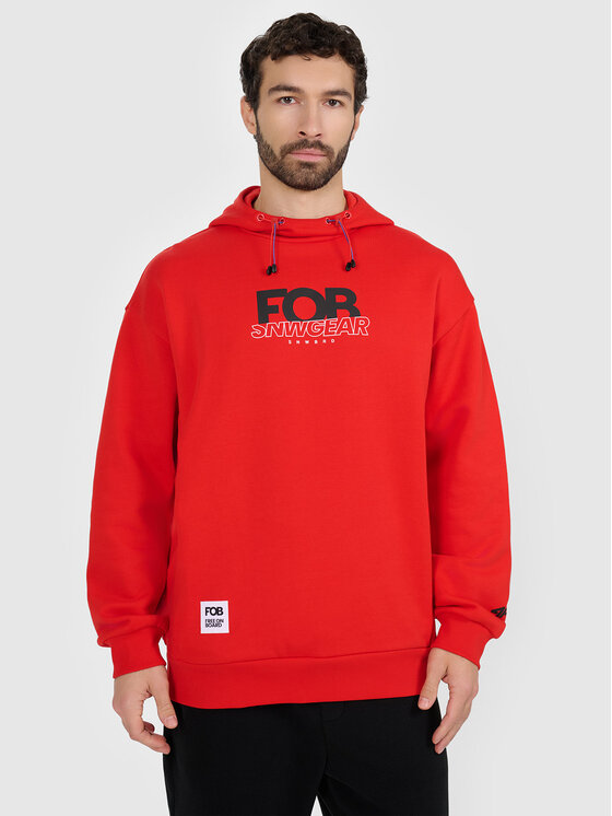 4F 4F Bluza FOB Czerwony Loose Fit