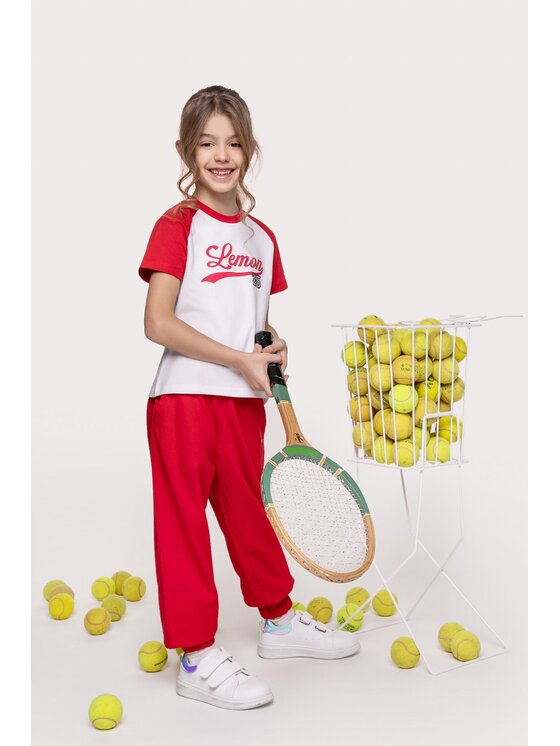Lemon Explore Lemon Explore T-Shirt WL3143201CPG-009 Czerwony Regular Fit