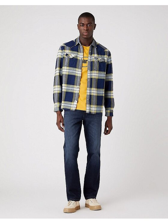 Wrangler Wrangler T-shirt FRAME LOGO TEE Giallo Regular Fit