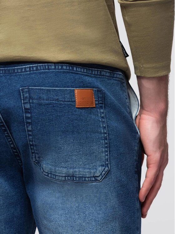 Ombre Ombre Jeansy OM-PADJ-0267 Niebieski Jogger Fit