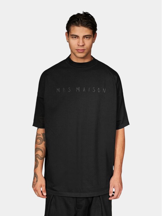 MADE BY SOCIETY MADE BY SOCIETY T-Shirt Private Maison - T17619 Czarny Basic Fit
