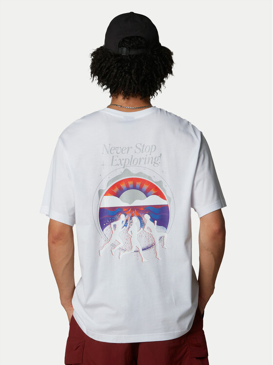 The North Face The North Face T-shirt Unisex SS Never Stop NF0A8C3A Bijela Relaxed Fit