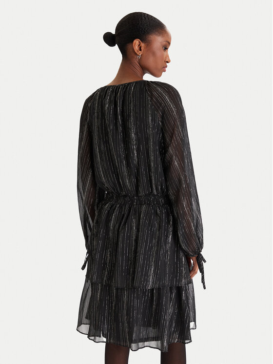 DKNY DKNY Koktejlové šaty DD5H1H71 Černá Regular Fit