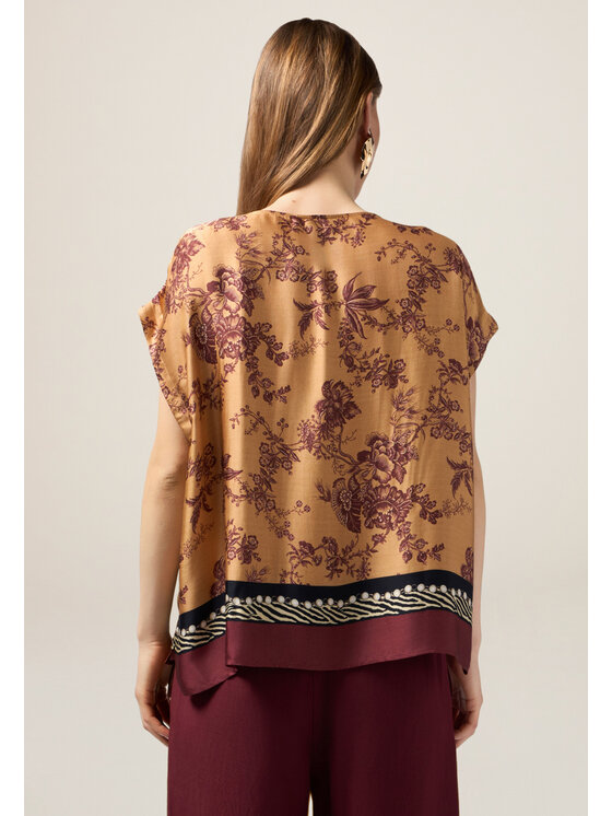Oltre Oltre Blusa 2219E100321N0R2 Arancione Boxy Fit