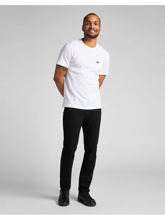 Lee Lee Pantaloni di tessuto DAREN ZIP FLY Nero Straight Leg