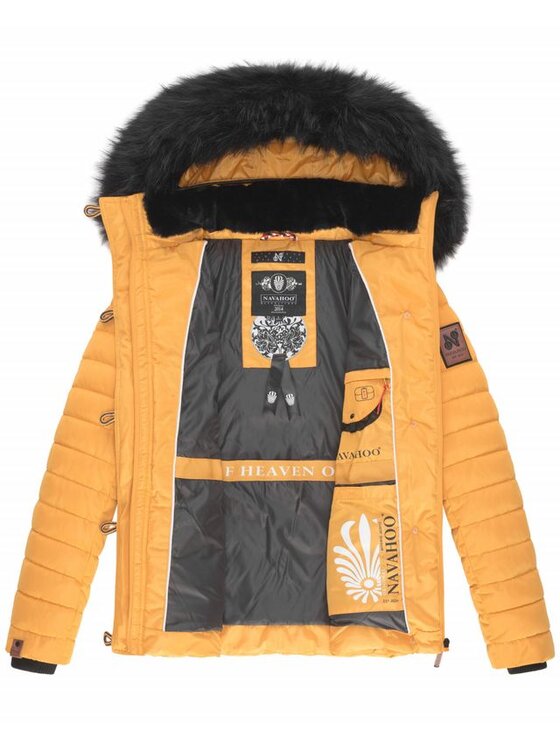 Navahoo Navahoo Kurtka zimowa Wisteriaa Żółty Casual Fit