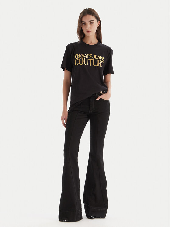 Versace Jeans Couture Versace Jeans Couture Футболка 79GAHT05 CJ00T Чорний Regular Fit