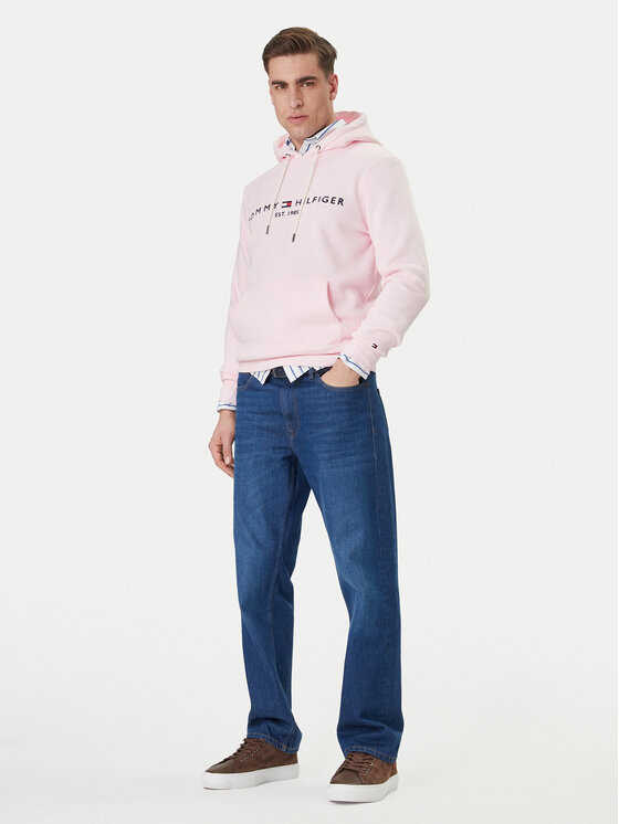 Tommy Hilfiger Tommy Hilfiger Bluza Logo MW0MW11599 Różowy Regular Fit