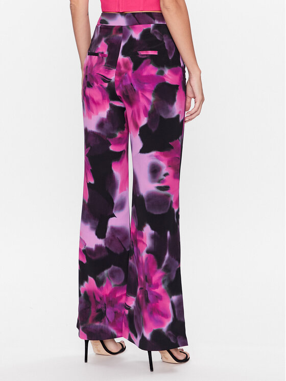 Morgan Morgan Kalhoty z materiálu 231-PCHARM.F Růžová Relaxed Fit