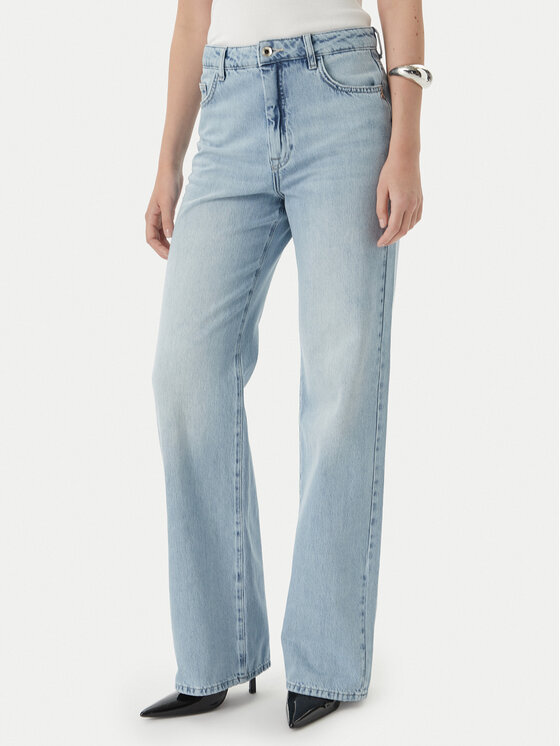 Patrizia Pepe Patrizia Pepe Traperice 2P1772/D070-CB21 Svijetlo plava Straight Fit