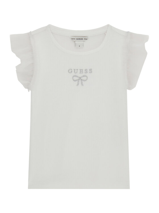 Guess Guess Póló K6RI12 KCU20 Fehér Regular Fit