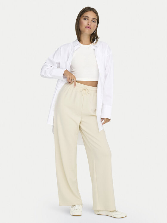 ONLY ONLY Melegítő alsó Scarlett 15346400 Ekru Regular Fit
