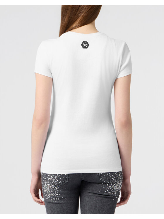 PHILIPP PLEIN PHILIPP PLEIN T-Shirt 31071 Bílá Skin Tight Fit