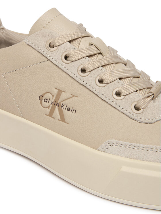 Calvin Klein Calvin Klein Sportcipők Basket Cups Lup Wt Lth Su HW0HW02984 Bézs