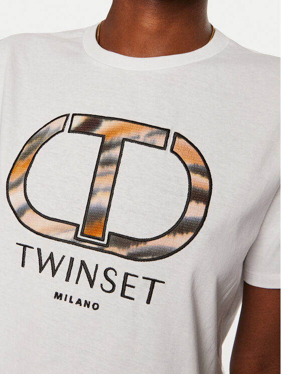 TWINSET TWINSET T-krekls 242TP2523 Balts Regular Fit