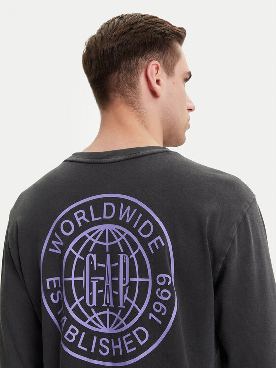 Gap Gap Longsleeve 765034-03 Schwarz Regular Fit