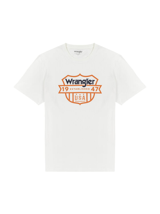 Wrangler Wrangler T-shirt GRAPHIC TEE Bianco Regular Fit
