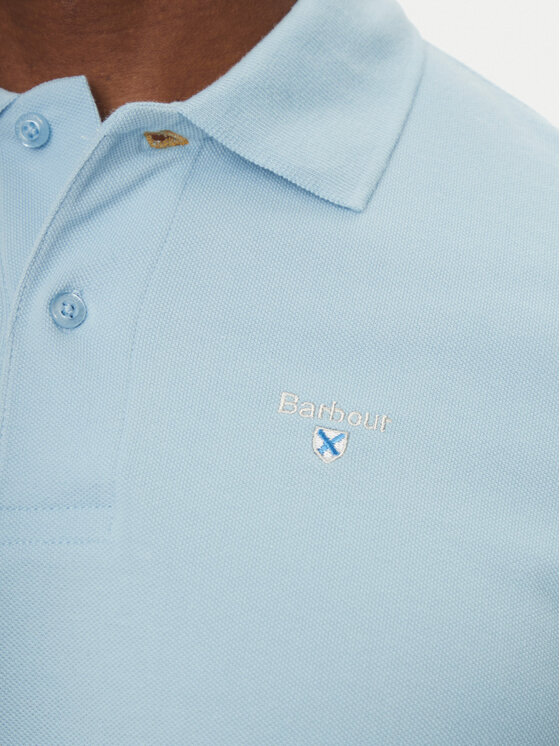 Barbour Barbour Polo Original Sports MML0358BL32 Błękitny Tailored Fit