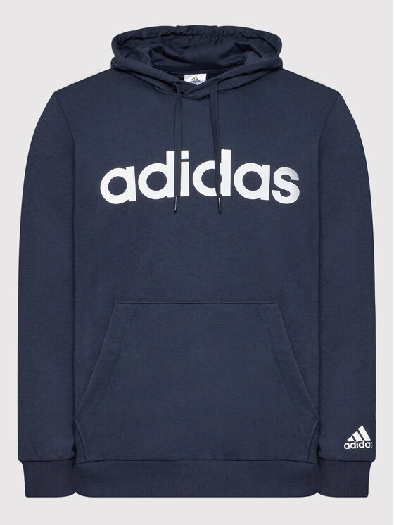 adidas adidas Felpa Essentials French Terry Linear Logo GK9066 Blu scuro Regular Fit