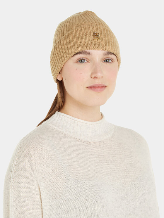 Tommy Hilfiger Tommy Hilfiger Шапкa Cashmere Chic Beanie AW0AW15321 Бежевий