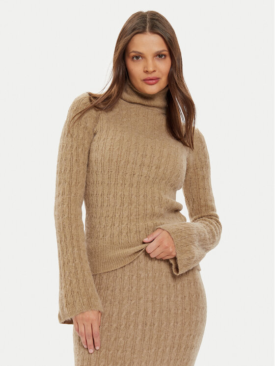 Liu Jo Liu Jo Bluză cu gât WF4389 MA43P Bej Regular Fit