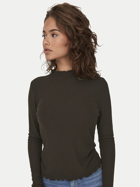 ONLY ONLY Bluse Emma 15180040 Braun Slim Fit