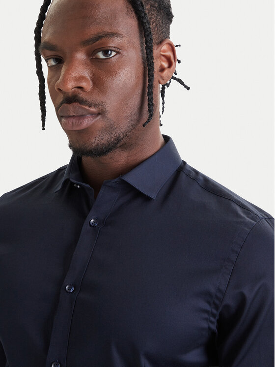 Jack & Jones Jack & Jones Риза Parma 12097662 Тъмносин Slim Fit