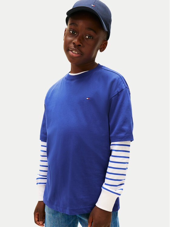 Tommy Hilfiger Tommy Hilfiger T-Shirt Essential Archive KB0KB09646 M Modrá Regular Fit