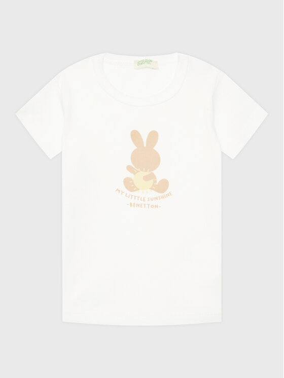 United Colors Of Benetton Tricou 3I9WA1003 Alb Regular Fit