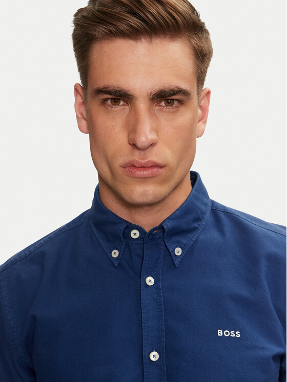 BOSS Boss Srajca H-Roan 50521996 Modra Slim Fit