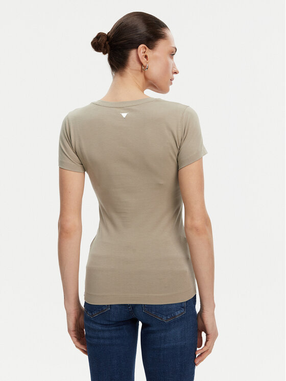 Guess Guess Tricou W5GI08 J1314 Kaki Slim Fit