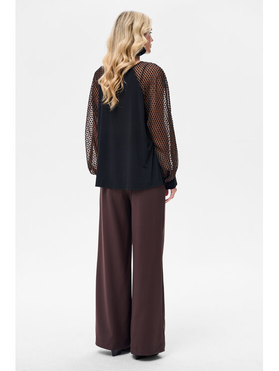 blue shadow blue shadow Bluzka Melisa Czarny Regular Fit