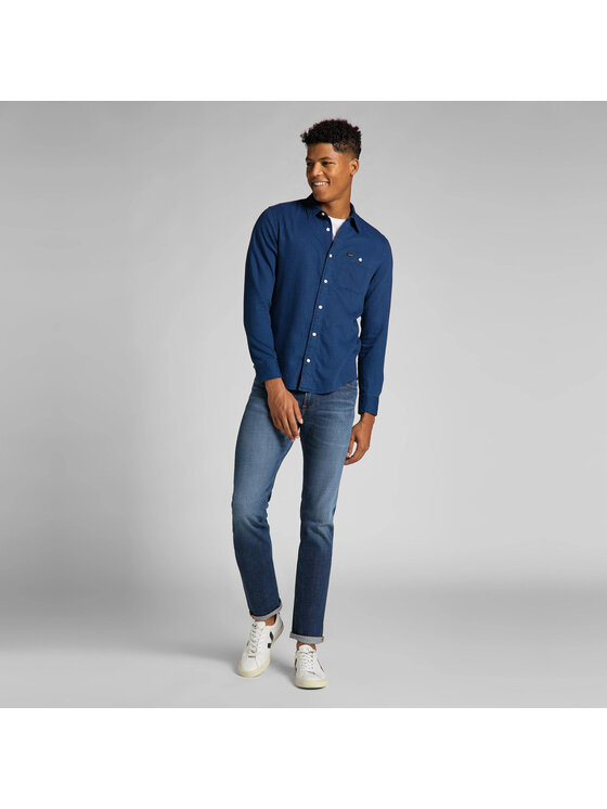 Lee Lee Jeansy RIDER Niebieski Slim Fit