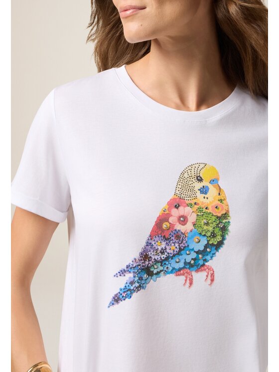 Oltre Oltre T-Shirt G028J004500N011 Biały Regular Fit