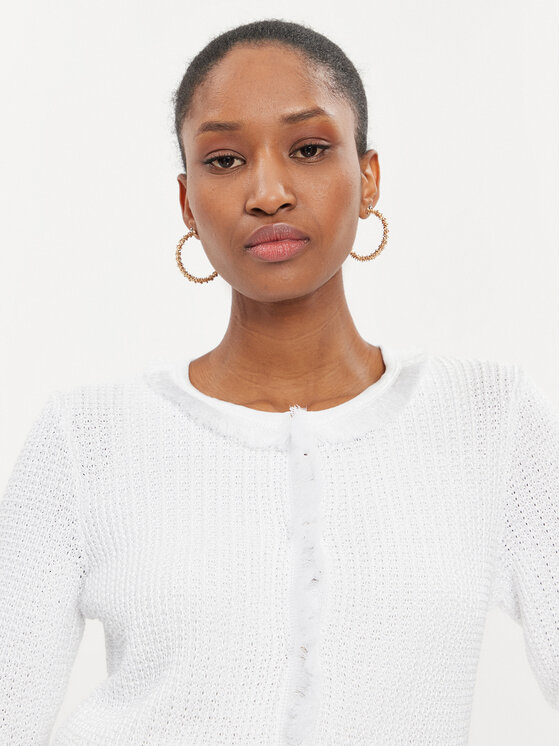 Luisa Spagnoli Luisa Spagnoli Cardigan Conforto 58327 Alb Regular Fit