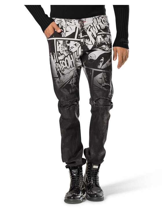 PHILIPP PLEIN PHILIPP PLEIN Pantaloni di tessuto 30792 Nero Straight Fit