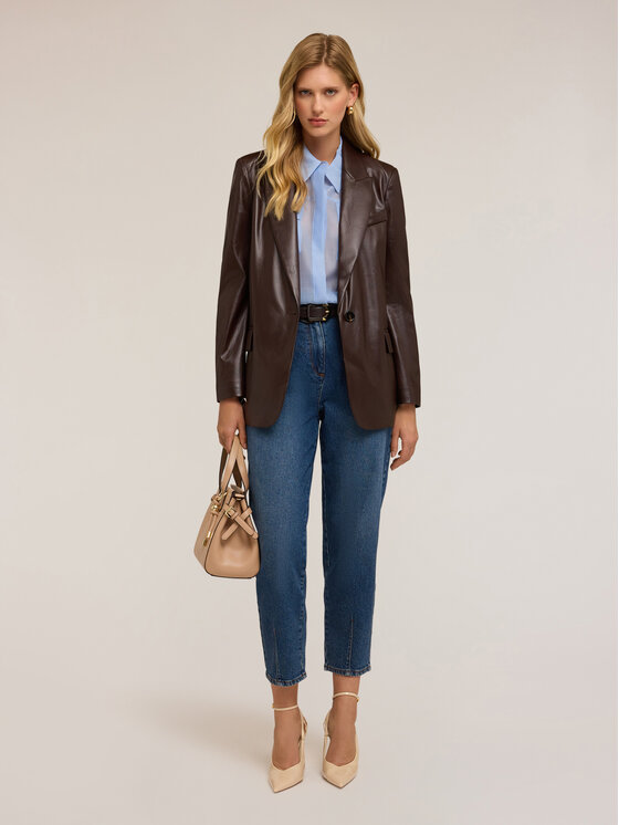 Motivi Motivi Giacca in similpelle Q735Q000958N022 Marrone Regular Fit