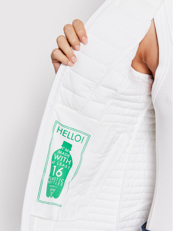 Guess Guess Demisezoninė striukė Vona W2YL1I W6NW2 Balta Slim Fit