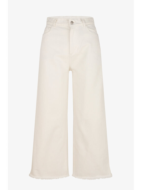 Misaga Misaga Spodnie damskie DNM LUNA Écru Wide Leg