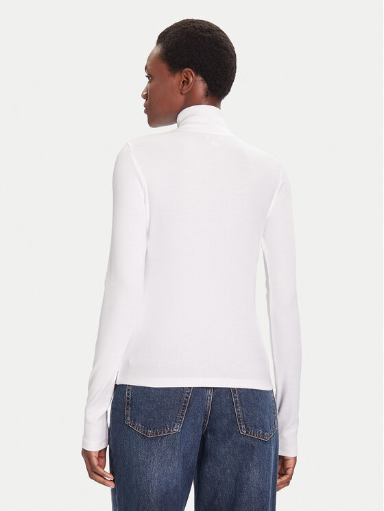 Calvin Klein Jeans Calvin Klein Jeans Bluză cu gât LV047D203G Alb Slim Fit