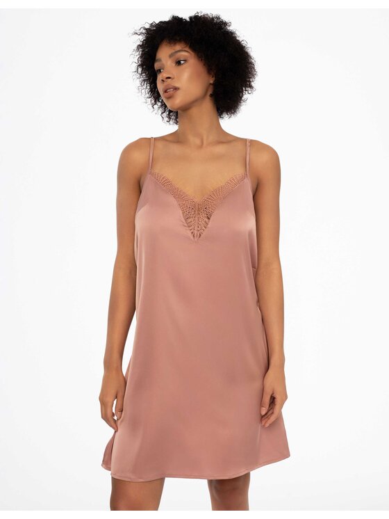 Esotiq Esotiq Koszula nocna 41248-39X Różowy Regular Fit