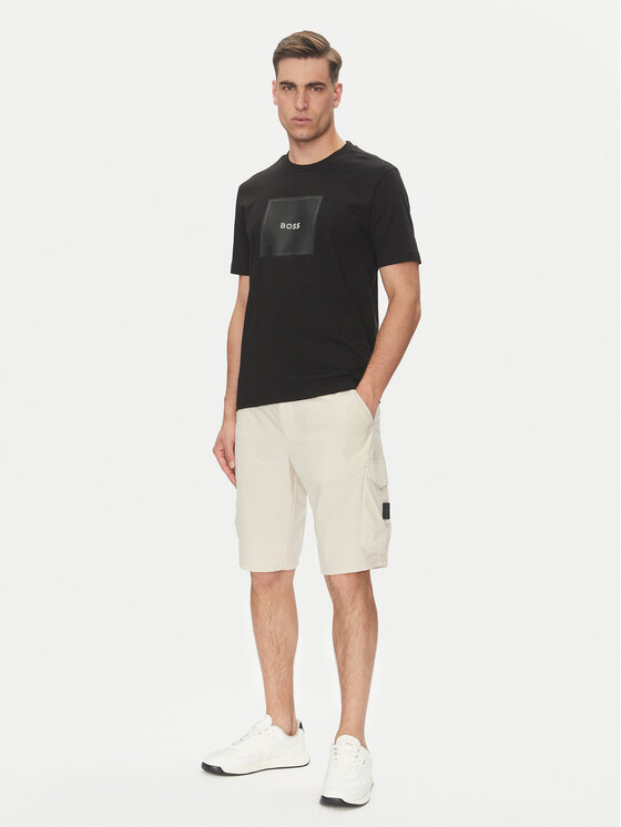 BOSS BOSS Szorty sportowe S_Urbanex-Cargo 50534318 Kremowy Tapered Fit