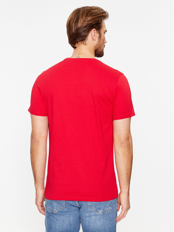 4F 4F T-särk 4FAW23TTSHM0876 Punane Regular Fit