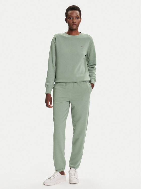 Gant Gant Spodnie dresowe Shield 4200500 Zielony Regular Fit